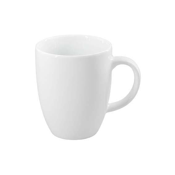 Becher mit Henkel 0,28 l - Form: Table Selection, - weiss - aus Porzellan. Hersteller: Eschenbach., "Made in Germany".