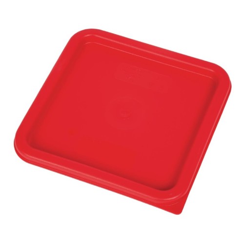 Cambro Deckel für Lebensmittelbehälter rot. Passt auf 5,7L und 7,6L Behälter. Passt auf quadratische 5,7L und 7,6L