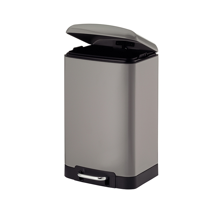 KELA Treteimer Davino Edelstahl hellgrau Silent Close 27,0x23,0x40,0cm 12,0l