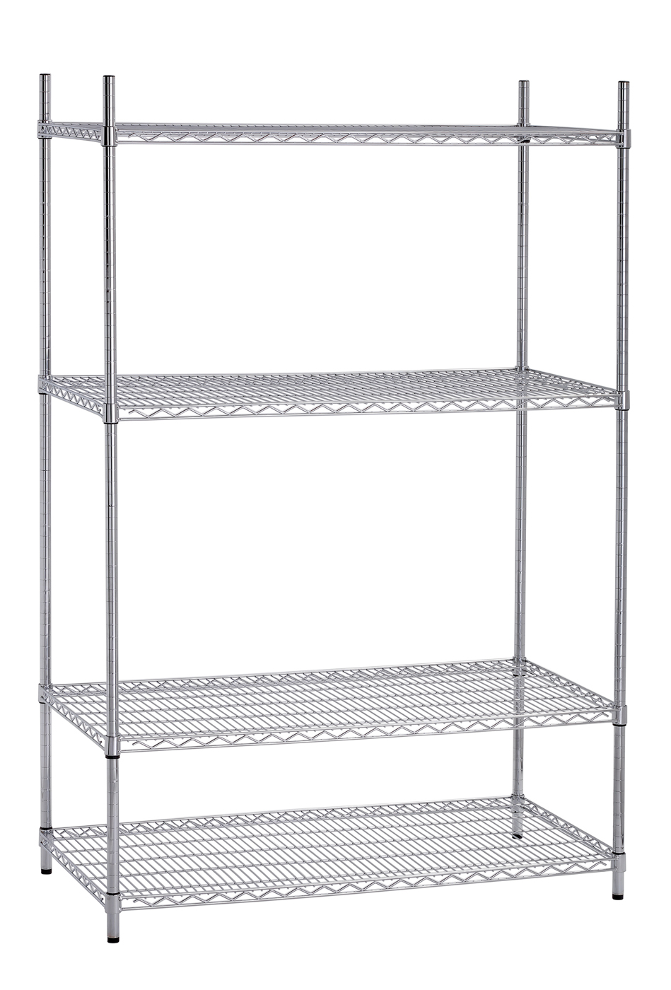 Bartscher Lager-Regal 4500 | Bausatz bestehendaus: 4 Regalböden ,4 Eckpfosten (Stecksystem) |Maße: 121 x 61 x 184,0 cm.