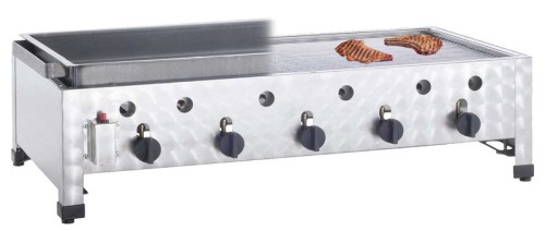 NEUMÄRKER Gas-Kombi-Tischbräter - 5 Brenner nur für Propan-/Butangas 980x530x280 mm