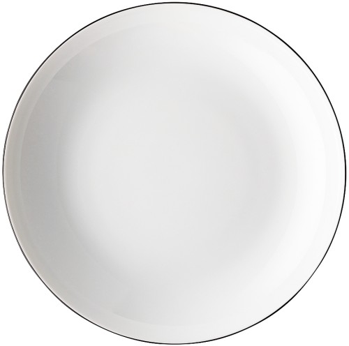 Cucina-Basic Colori Black (schwarze Linie) von Arzberg, Suppenteller 22 cm, aus Porzellan