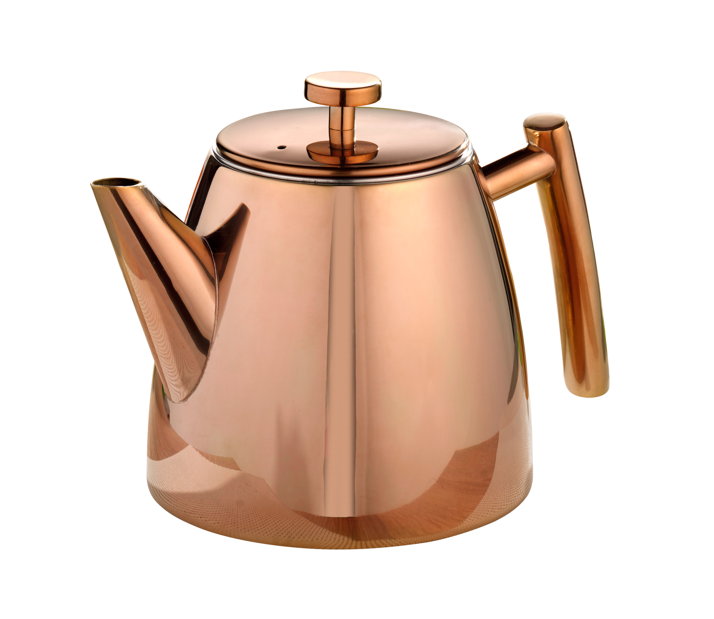 Teekanne BRIGHTON, Inhalt: 1,2 Liter, mit PVD-Beschichtung, Farbe: Kupfer. aus Edelstahl 18/10, poliert.