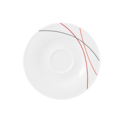 Seltmann Untere zur Moccatasse 13,5 cm, rund, Form: Community, Dekor: 57402 Red Line, hohe Kantenschlagfestigkeit, Made in Germany