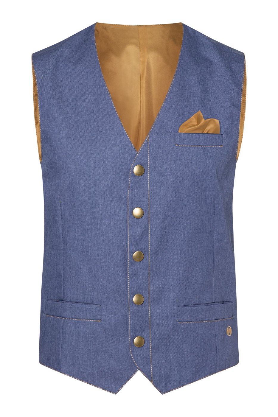 Herrenweste Jeans-Style , GR. 62 , Farbe: vintage blue , von Karlowsky