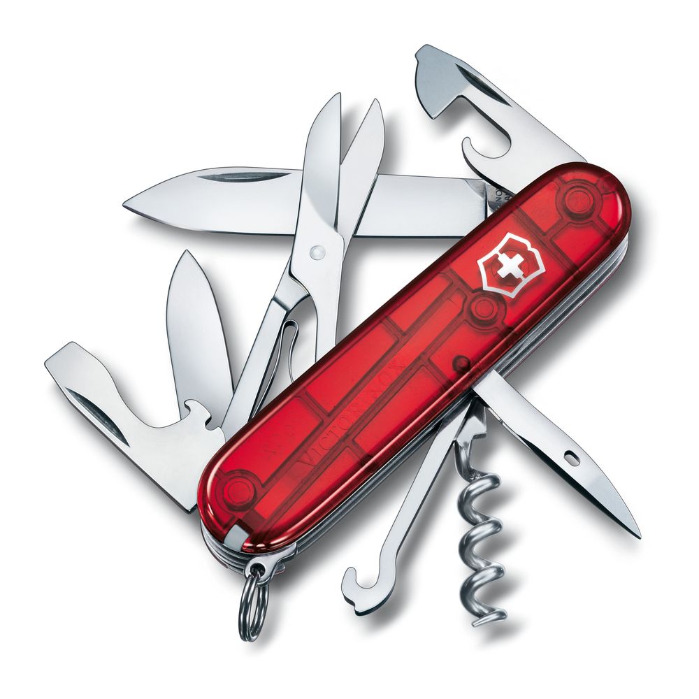 Victorinox Offizierm. rot, transp. in gross Blister