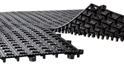 Abtropfmatte 33 x 33 cm Polypropylen, schwarz spülmaschinengeeignet Farbe: Schwarz