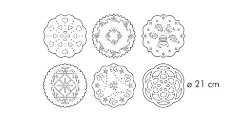 Schablonen zum Dekorieren DELICIA, 6 St.