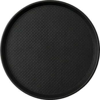 Roltex Tablett rund mit 31 cm Durchmesser, schwarz