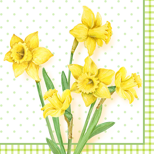 20 Servietten, 3-lagig 1/4-Falz 33 cm x 33 cm "Spring Blossoms" von PAPSTAR