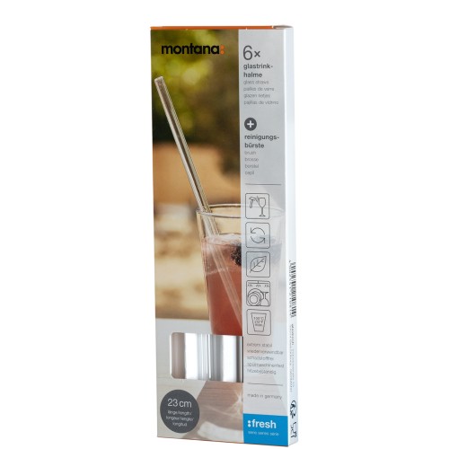 GK/6 Glastrinkhalme 23+Bürste - Montana