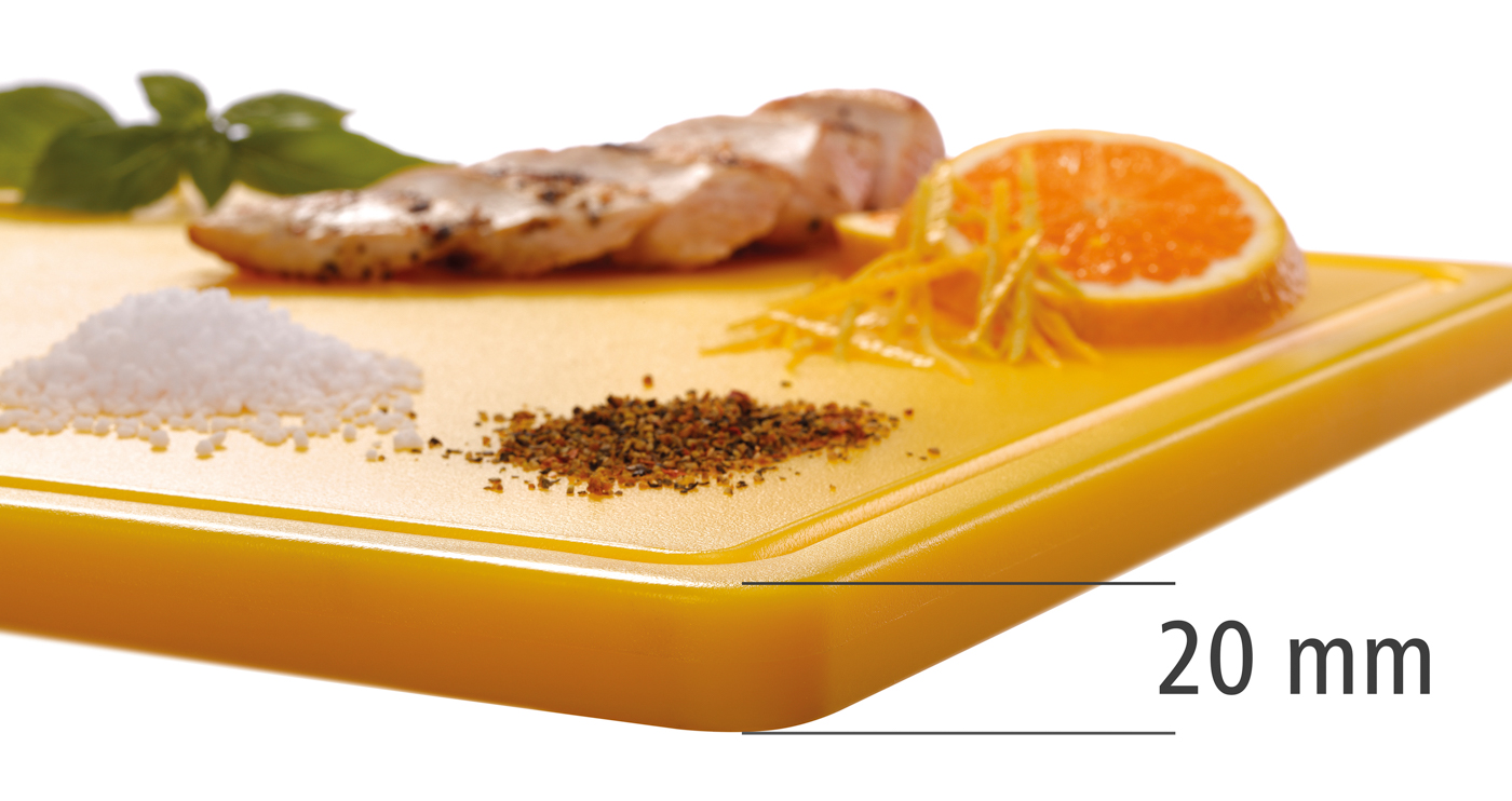 Bartscher Schneidbrett PRO 53x32 GE-R |Plattenstärke: 20 mm | Maße: 53 x 32,5 x 2,4 cm.Gewicht: 3,2 kg