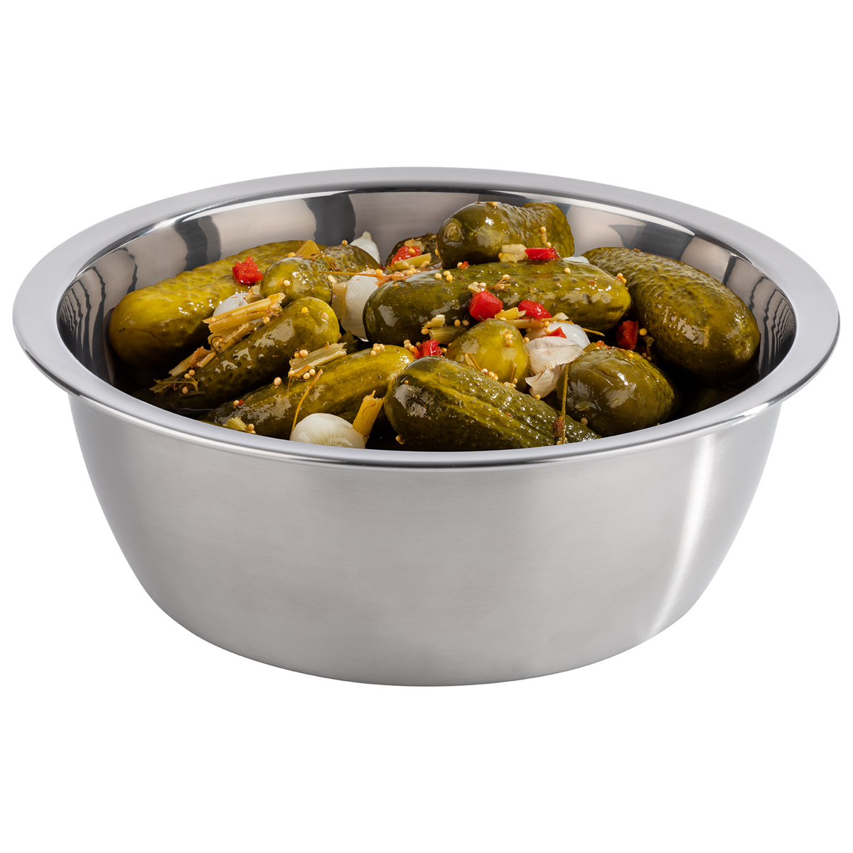 Schale, Ø 26 cm, H: 9 cm, 18/8 Edelstahl, 3 Liter, (Einsatz zu 85250)
