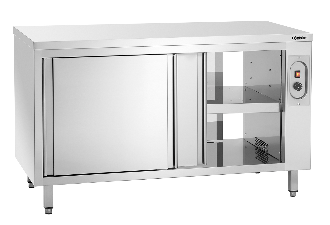 Bartscher Wärmeschrank 700-4T 1400 | Tiefe Innen:580 mm | Maße: 140 x 70 x 85,0 cm. Gewicht: 92 kg