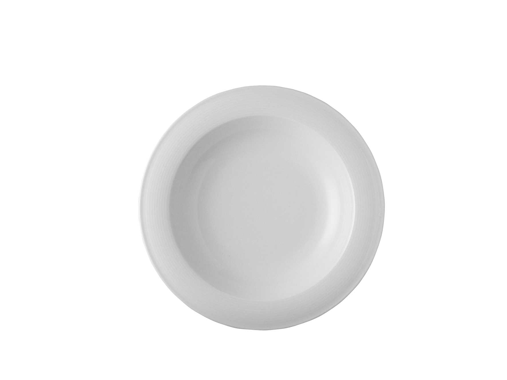 Fahnen-Suppenteller 23 cm Form Thomas New Trend - uni weiss.