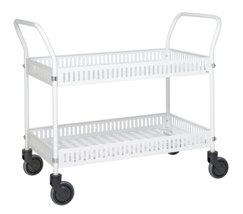 Tablettwagen mit 3 Metallböden - Maße: 107 x 58,5 x 94 cm - Gewicht: 33,5 kg - Belastungsgewicht: 250 kg