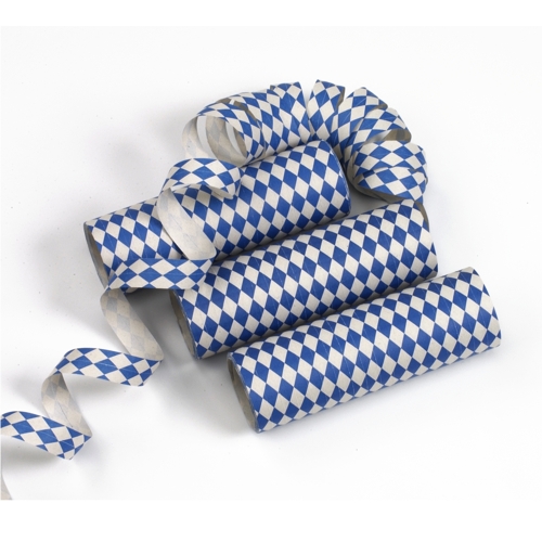 3 Luftschlangen 4 m "Bayrisch Blau" flammhemmend von PAPSTAR