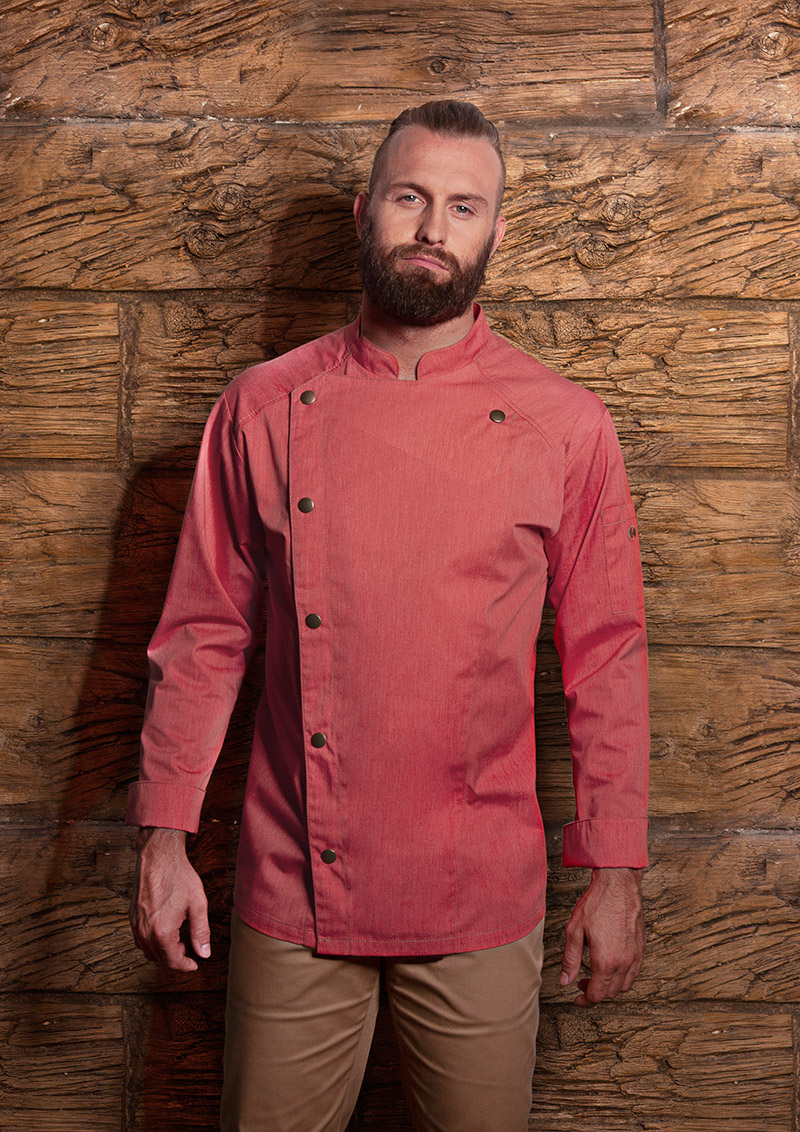 Kochjacke Jeans-Style - Größe: 68