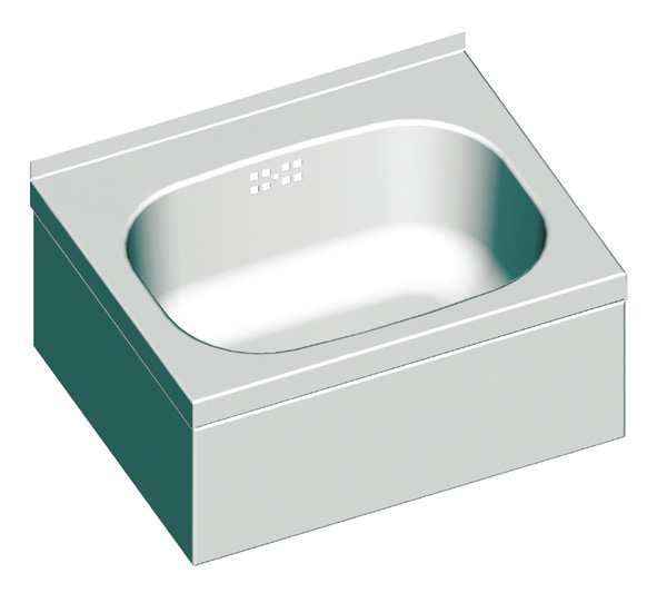 BLANCO Handwaschbecken mit 3-seitiger Beckenverkleidung, hinten 20 mm aufgekantet