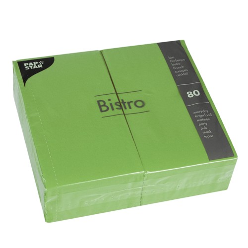 PAPSTAR 80 Servietten, 2-lagig 1/6-Falz 40 cm x 32 cm olive