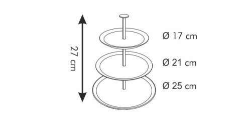 Etagere, 3-stöckig GUSTITO