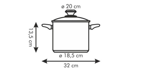 Topf PRESTO mit Deckel, Ø 20 cm, 4.0 l