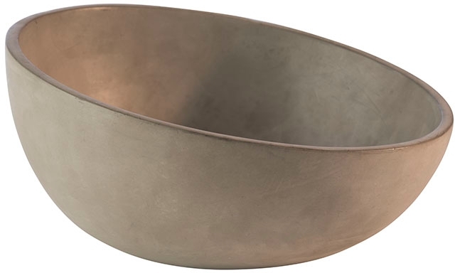 APS Schale SIERRA, Beton, Inhalt: 1,7 Liter, Durchmesser: 260 mm, Höhe: 75 mm, mit möbelschonender Unterseite