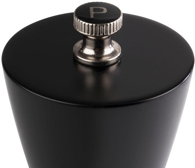 Pfeffermühle -ELEMENT- Ø 6 cm, H: 18 cm Buchenholz, Beton Mahlwerk aus Carbonstahl Mahlgrad stufenlos einstellbar Schaft aus