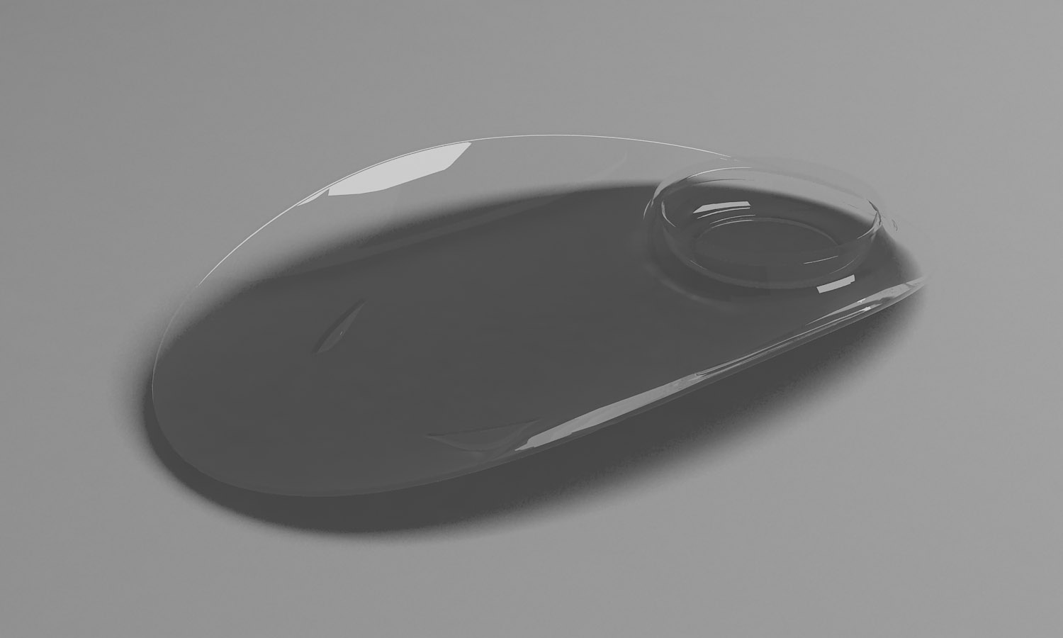 ARAVEN Tablett mit integrierter Schüssel aus dem Nature Catering-Sortiment, durchsichtig und aus Polystyrol