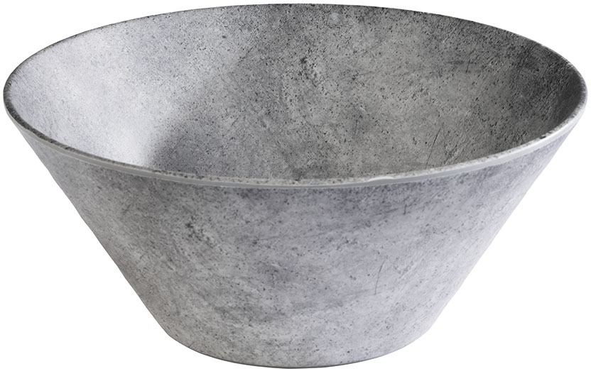 Schale -ELEMENT- Ø 28 cm, H: 12 cm Melamin Farbe: Betonoptik 3 Liter spülmaschinengeeignet stapelbar nicht