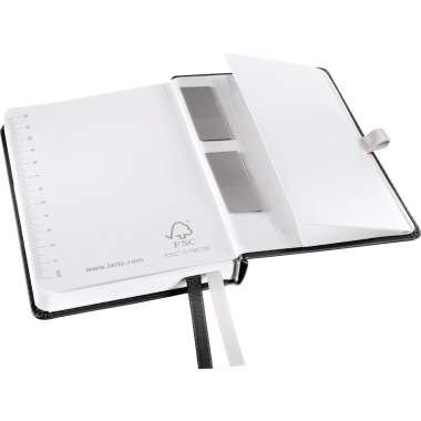 Leitz Notizbuch Style DIN A5 kariert satin schwarz 80 Bl., DIN A5, Maße: 14,5 x 21,1 cm (B x H), kariert, Grammatur: