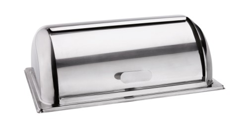 GN Roll Top Deckel. mit Edelstahlgriff, GN 1/1, Chromnickelstahl.