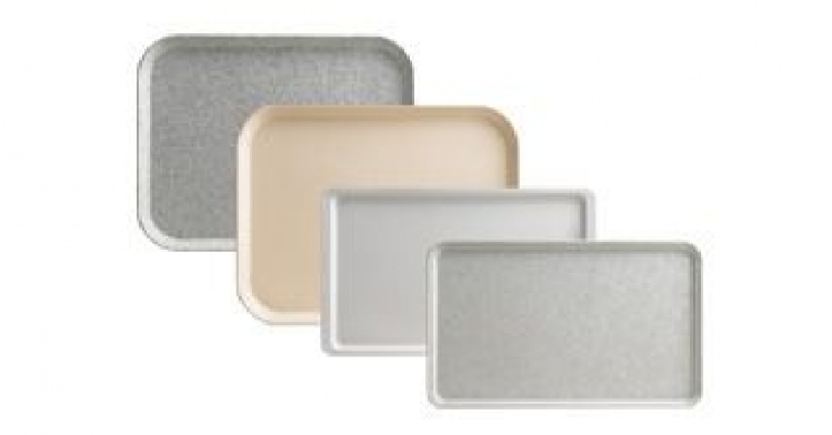 Tablett mit 8 Ecken Farbe Maße: 42,4 x 32,5 cm Farbe: lichtgrau