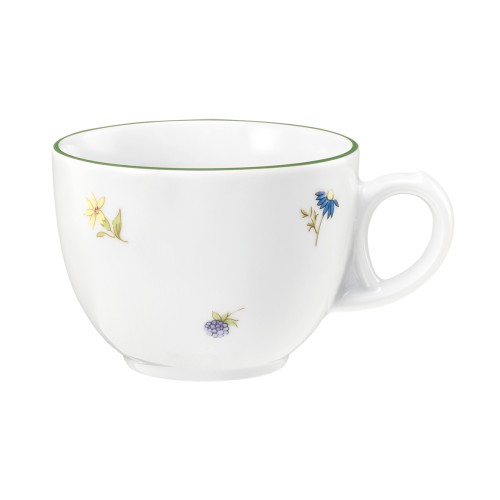 Seltmann Obere zur Kaffeetasse 0,22 l Tulpe, rund, Form: Community, Dekor: 57389 Streublume grüne Linie, hohe Kantenschlagfestigkeit