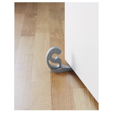 WENKO Türstopper Multi-STOP® 11,8 x 7,7 x 2,5 cm (B x H x T) Thermoplastischer Gummi grau, Maße: 11,8 x 7,7 x 2,5 cm (B