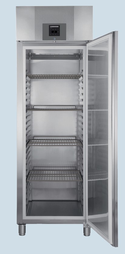 Liebherr ProfiLine Gewerbekühlschrank GKPv 6570 aus Edelstahl, Bruttoinhalt, gesamt 597 l Gastronorm GN 2/1, Tür Selbstschließend