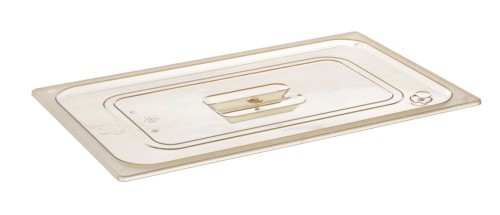 Gastronorm-Deckel 1/6 aus Grilamid - hochwertiges Polyamid, BPA-frei. Bernsteinfarben.