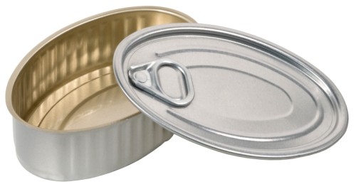 Konservendose mit Deckel, oval