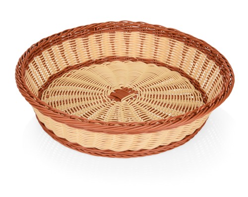 Buffetkorb. Polypropylen. Rand mit Edelstahldrahtverstärkung, zweifarbig.