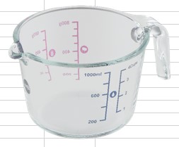 Prep & Bake Messbecher 1 Liter, aus Glas