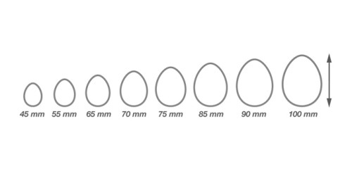 Beidseitige Ausstecher Eier DELÍCIA, 8 Größen