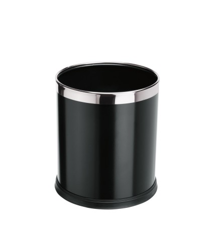 Papierkorb. pulverbeschichteter Stahl. mit Kunststoffbodenring und abnehmbarem