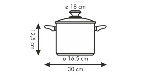 Topf PRESTO mit Deckel, Ø 18 cm, 3.0 l