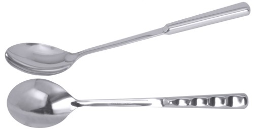 Salatlöffel Serie ERGONOM, aus Edelstahl 18/0, hochglänzend, ergonomisch profilierter Griff aus Edelstahl 18/10, fugenlos Löffelmaß: 8