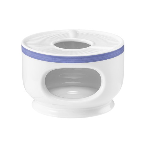 Seltmann Stövchen 1069 klein, rund, Form: Community, Dekor: 57395 Pinselband 3, hohe Kantenschlagfestigkeit, Made in Germany