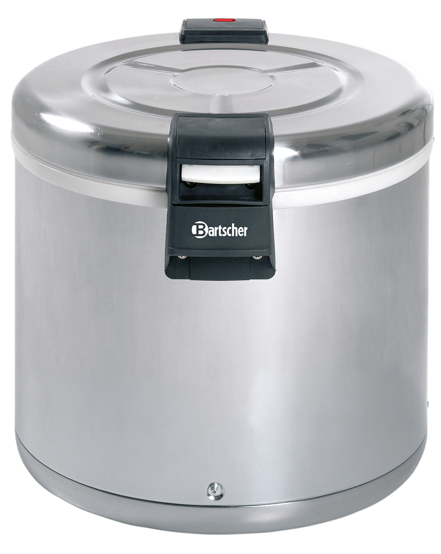 Bartscher Reiswärmer mit Ringwärme | FüllmengeReis - gekocht: 8,5 kg | Maße: 39,5 x 46,5 x 39,5cm. Gewicht: 7,8 kg