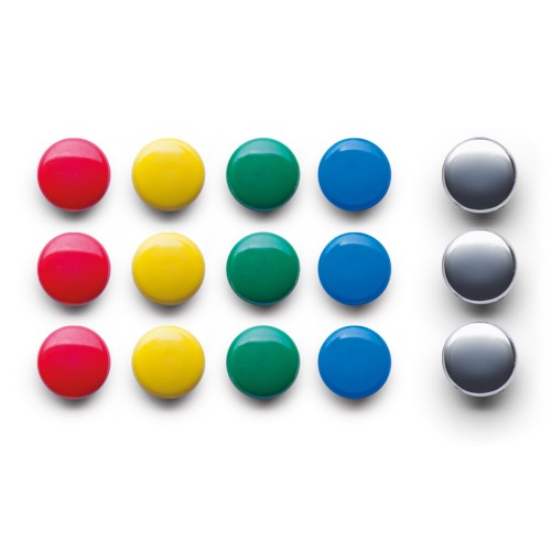 Zeller Magnet-Set, 12-tlg, fbg. sort.