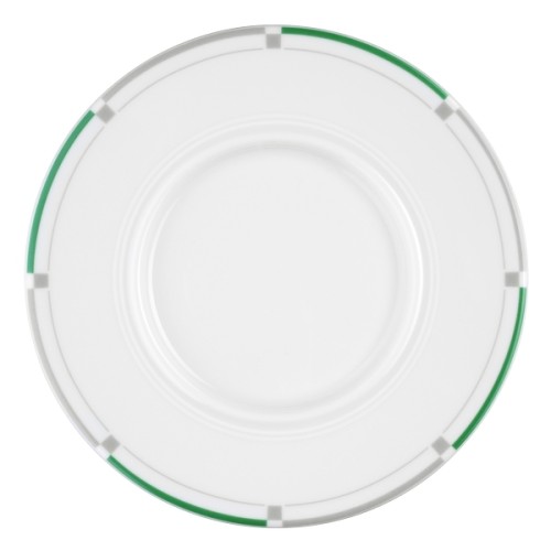 Seltmann Untere zur Suppentasse 17,5 cm, Form: Vitalis, Dekor: 34281 grün-grau