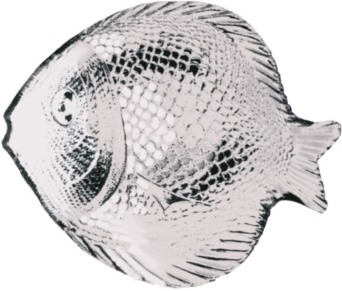Marine Fisch Snackplatte 20x16cm * transparent (gehärtet)
