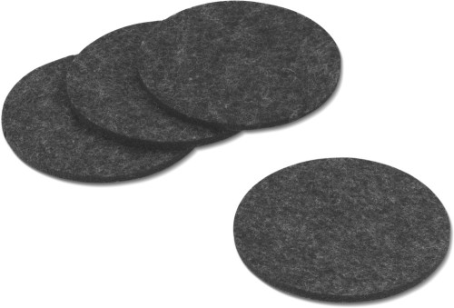 KELA Untersetzer Alia Filz dunkelgrau 4Stk 0,4cm 10,0cmØ